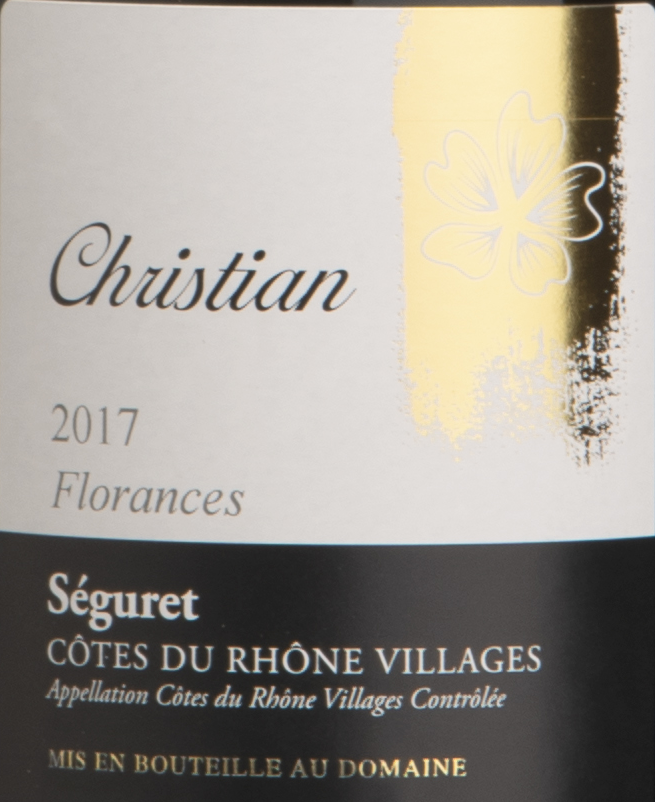 Christian Cts du Rhone Vill. Seguret Florances 2016/17